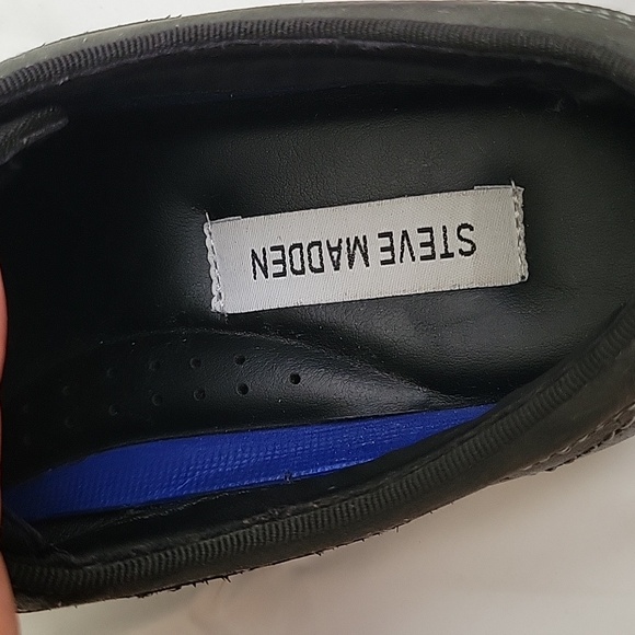 STEVE MADDEN Men's Oxfords. Style JASCO. Leather Upper. Size 10. Color Black. - Picture 4 of 13